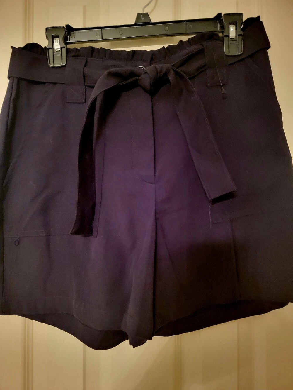 Women’s Black Tie-Waist Shorts